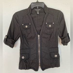 White House Black Market Linen Mix Short Sleeve Jacket - 00 - Never Worn